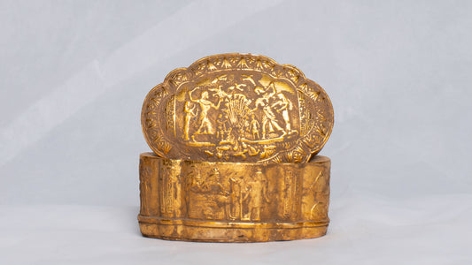 Unique Ancient Egyptian Pharaonic Replica sculptures of jewelry box with gold leaf