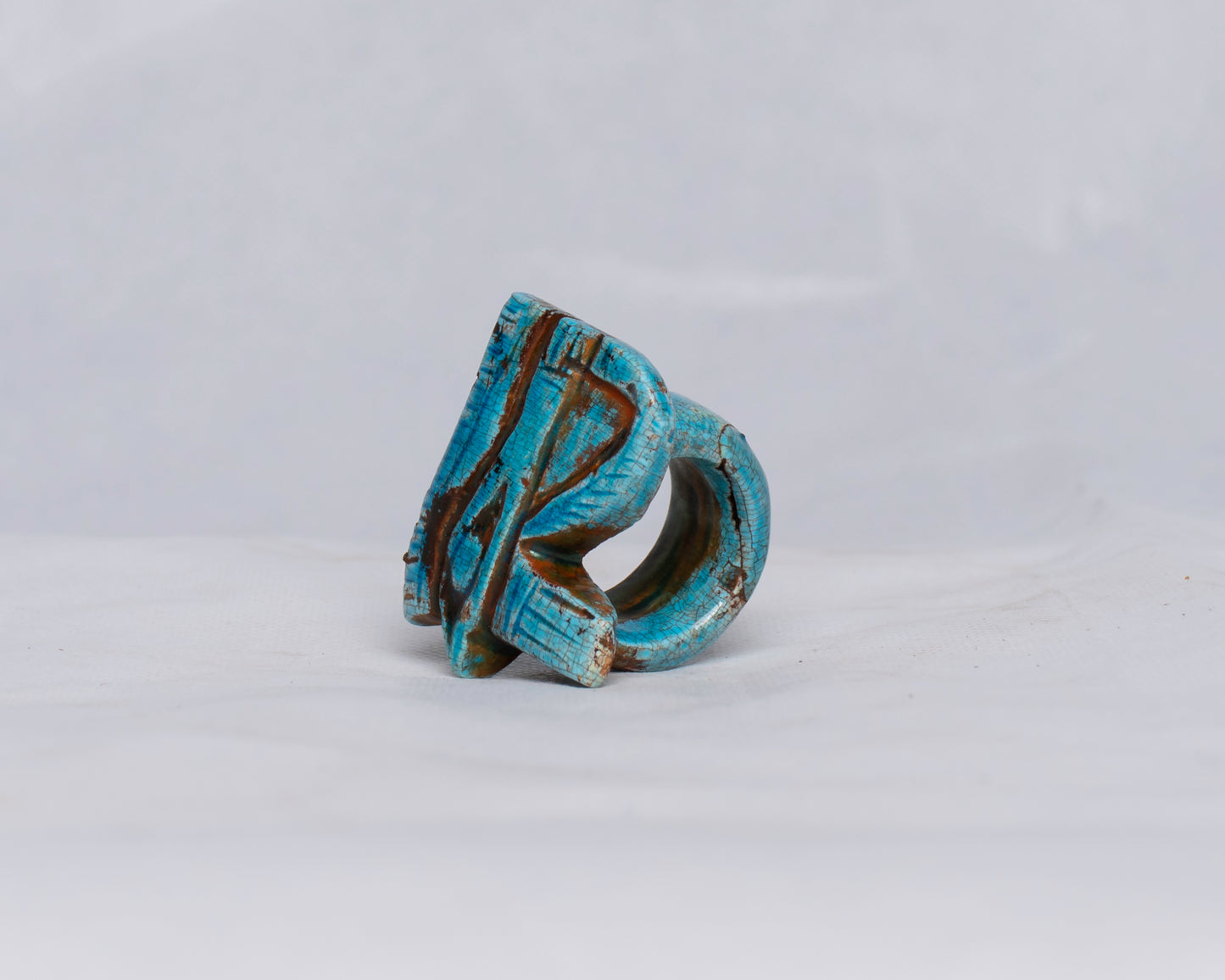 Unique Ancient Egyptian Pharaonic Replica eye of Horus Ring protect handmade