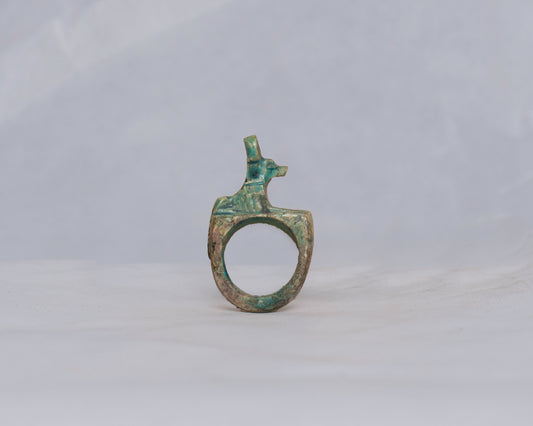 Unique Ancient Egyptian Pharaonic Replica of Anubis Ring handmade