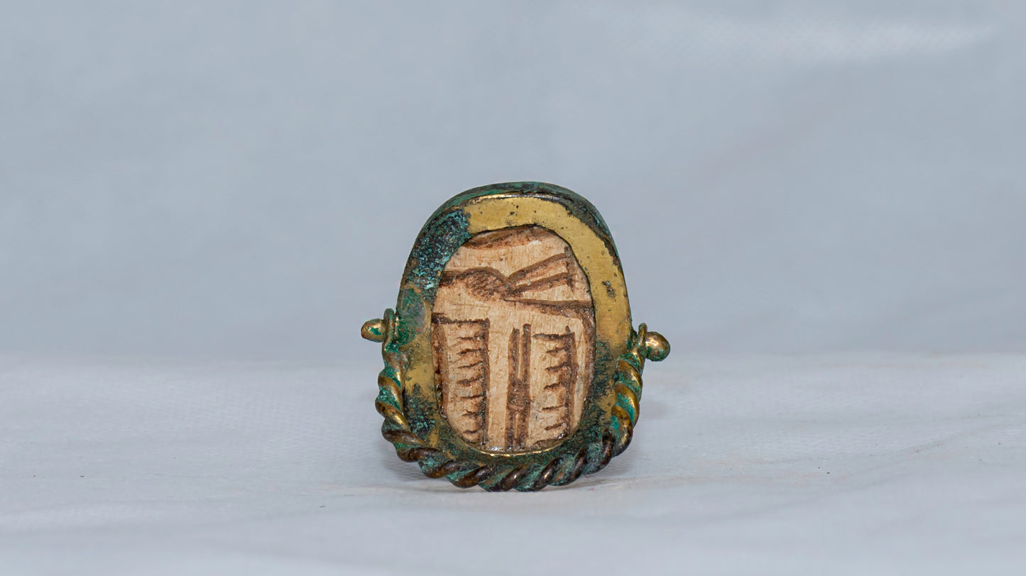 Unique Egyptian Pharaonic Replica Scarab Ring with the beautiful Details handmade