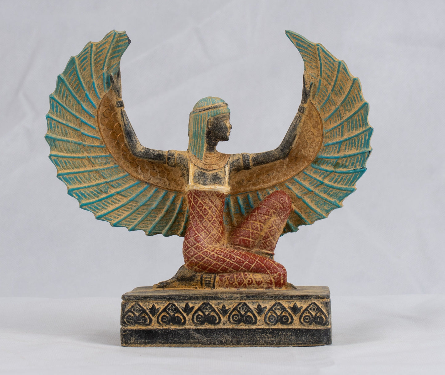 Handmade Statue of Isisi Winged Pharaonic Ancient Egyptian Statue