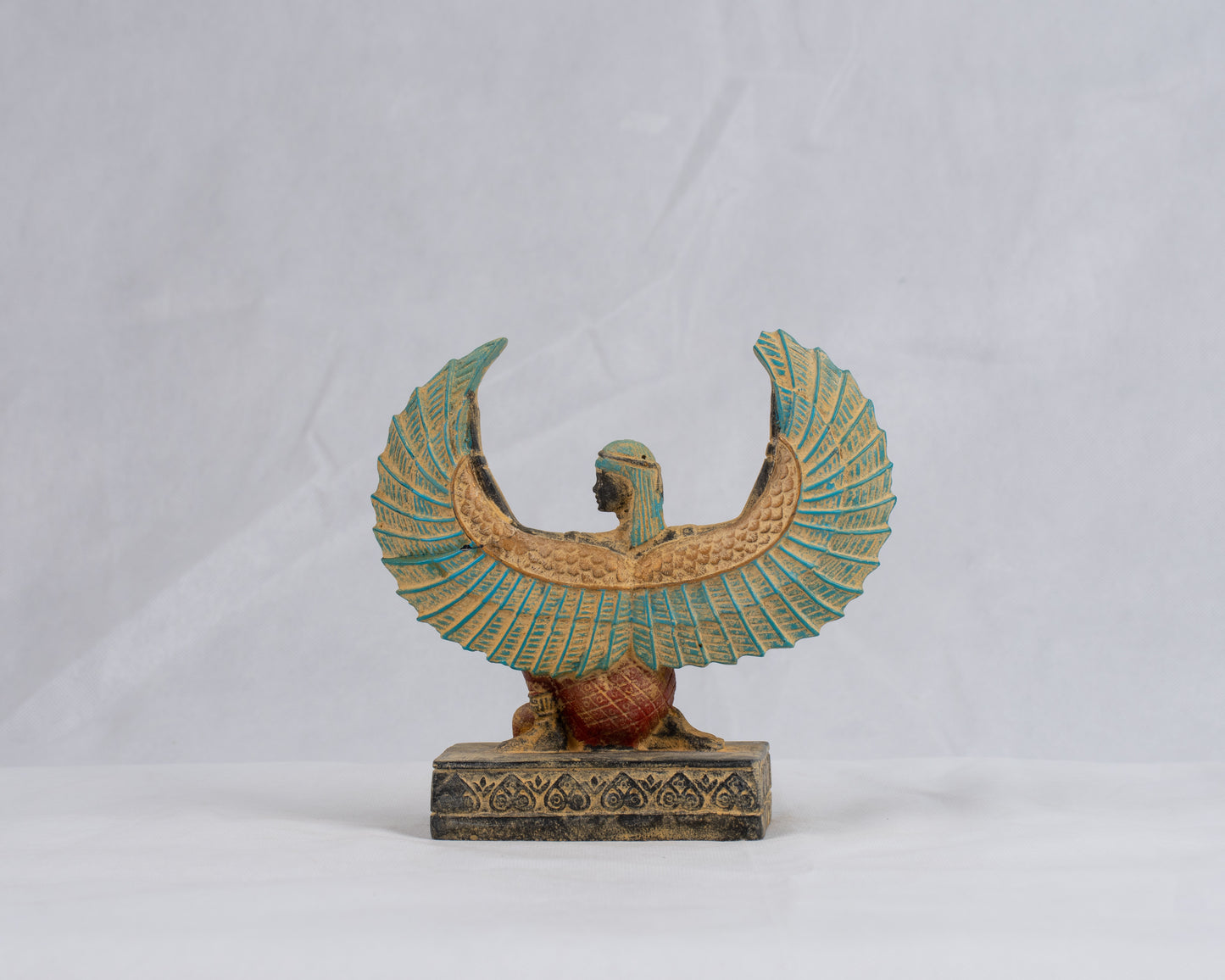 Handmade Statue of Isisi Winged Pharaonic Ancient Egyptian Statue