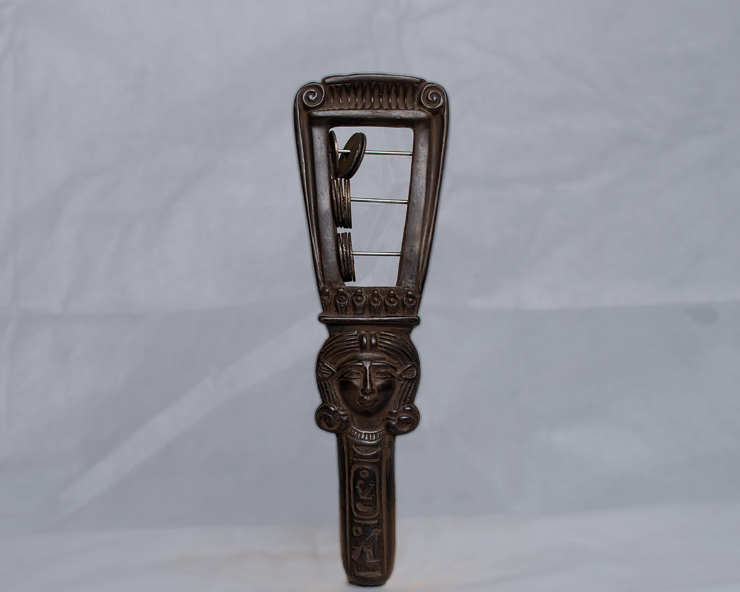 Unique ancient Egyptian Replica Key Of Life Ankh with Hathor Sistrum Handmade