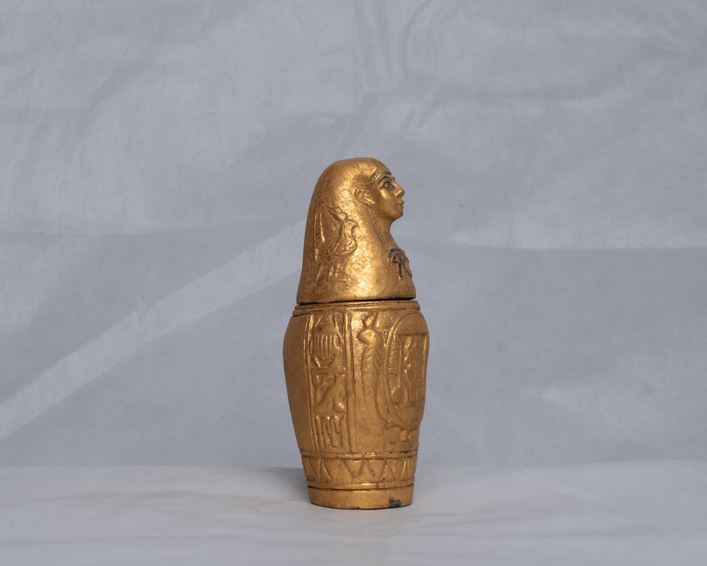 Unique Ancient Egyptian Pharaonic Replica 4 Canopic Jars sculpture handmade