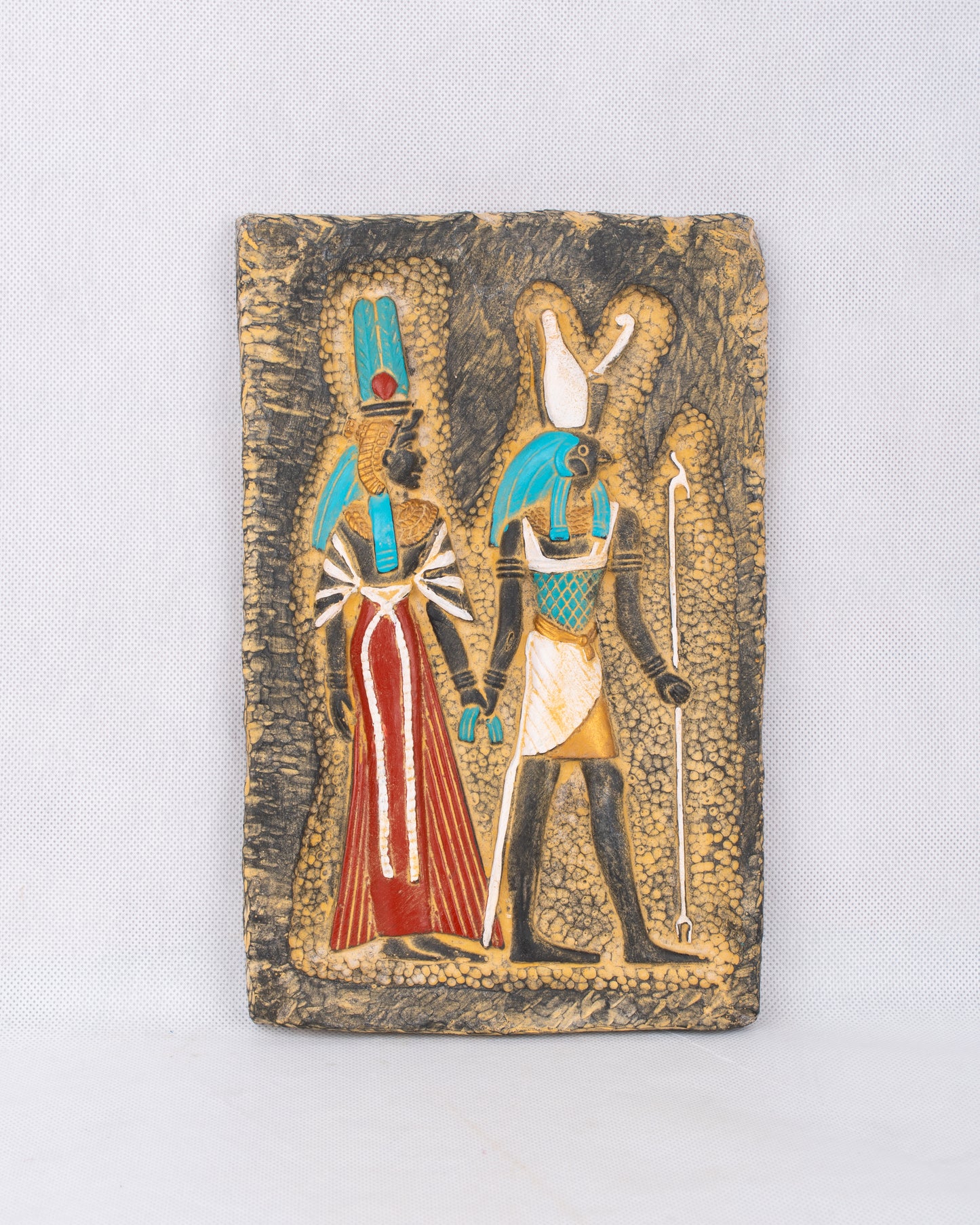 Unique Ancient Egyptian Pharaonic Replica large wall relief made of HATHOR with Horus