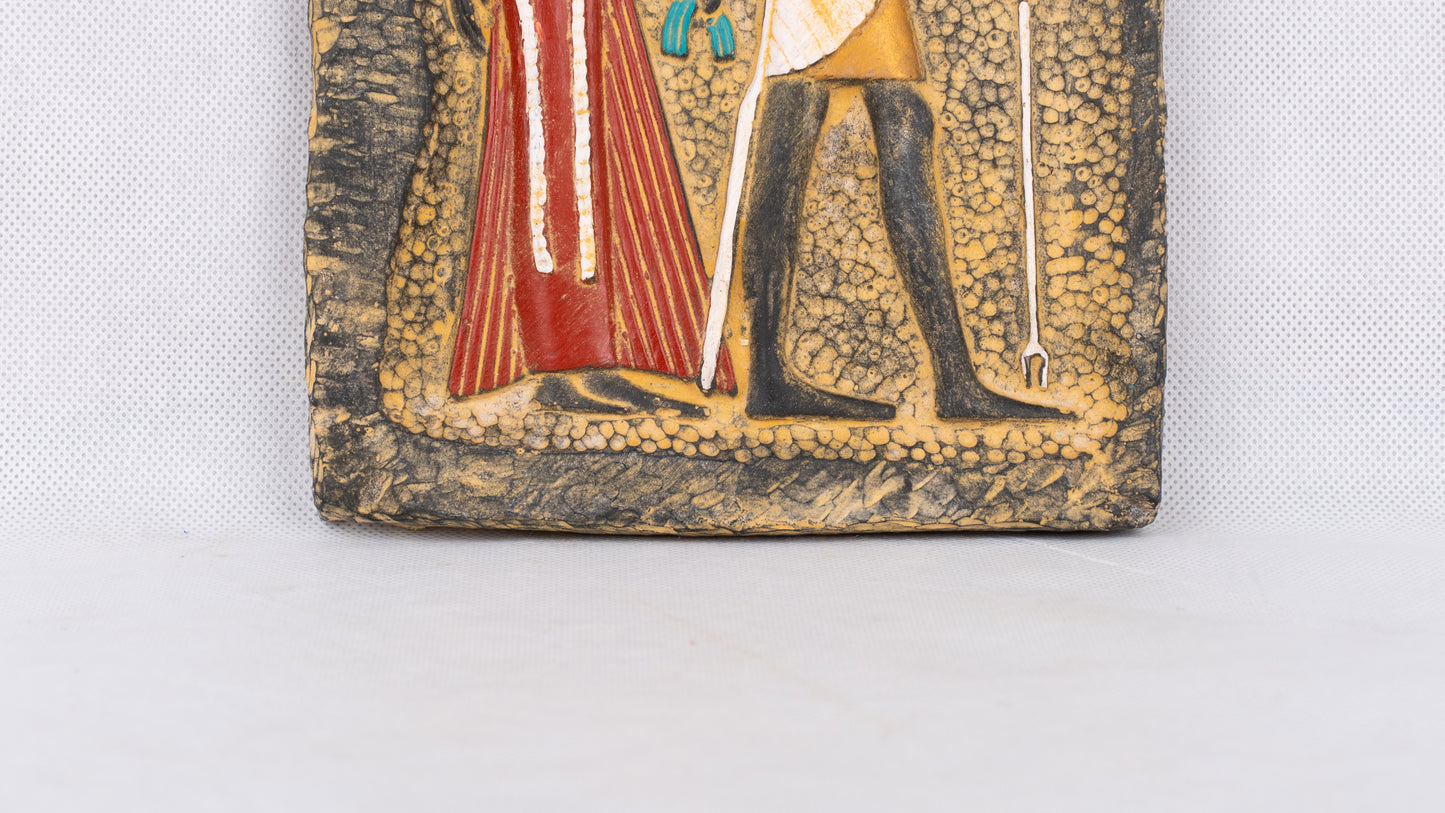 Unique Ancient Egyptian Pharaonic Replica large wall relief made of HATHOR with Horus