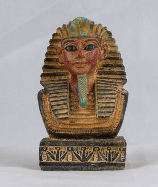 Unique Ancient Egyptian King Tut Pharaonic Head Handmade Statue