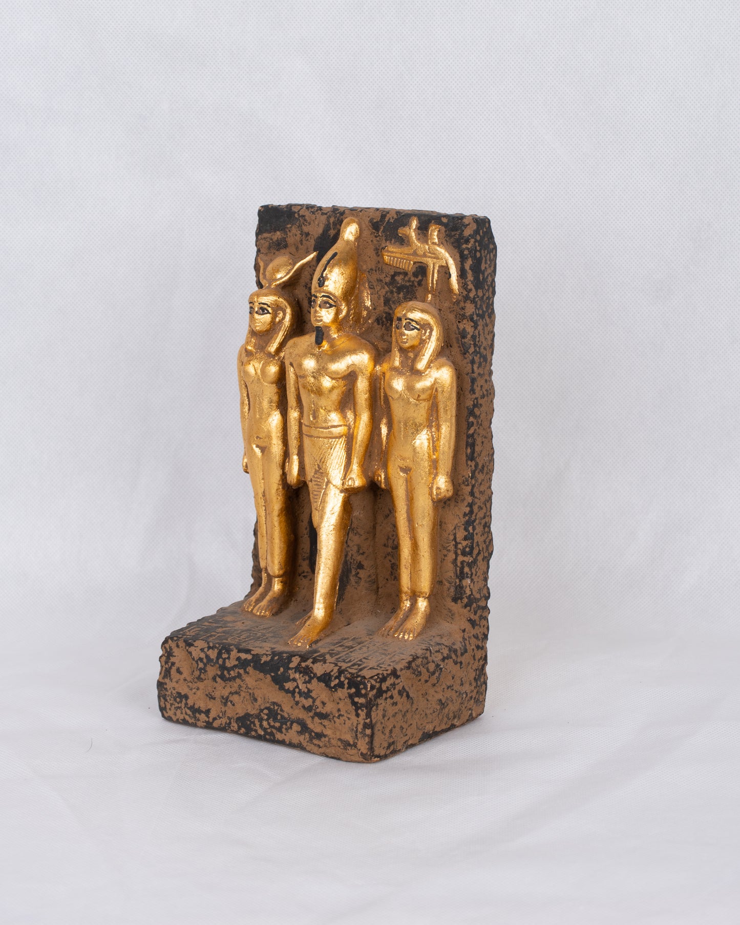 Unique Ancient Egyptian Handmade Trinity Isis and HAthor and  Menkaure Statue .