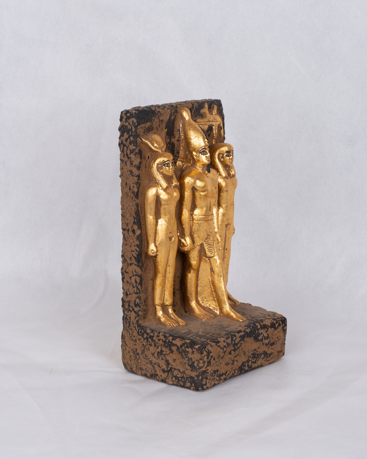 Unique Ancient Egyptian Handmade Trinity Isis and HAthor and  Menkaure Statue .