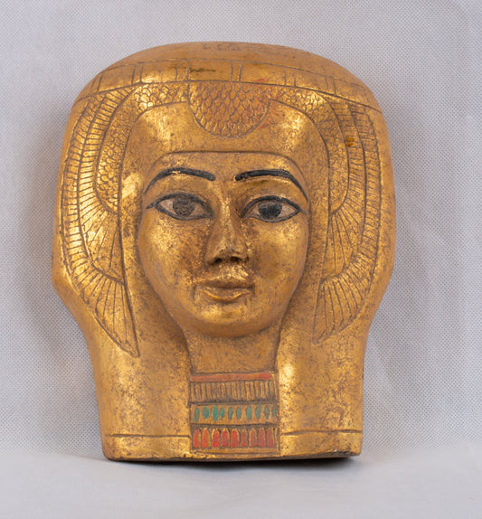 Unique Ancient Egyptian Queen Nefertari Pharaonic Mask Handmade Statue