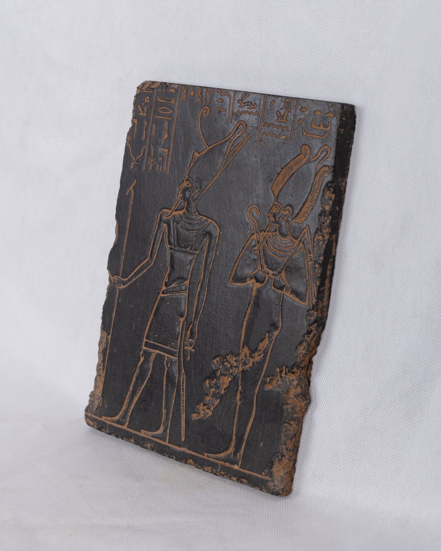 Ancient Egyptian Stella Pharaonic Handmade wall relief of Ptah and Ramses II Temple Stela