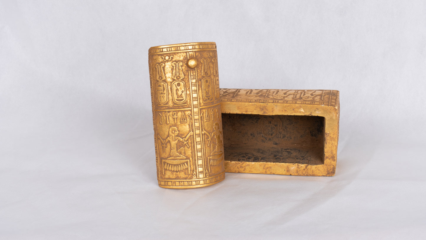 Handmade Ancient Egyptian sculptures of Jewelry Box of Horus Sons